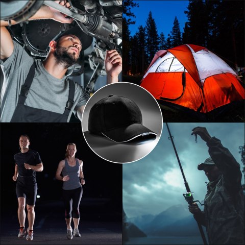 Czapka LED z daszkiem dla biegacza latarka sport abc-shop.pl Czapka LED z daszkiem dla biegacza latarka sport abc-shop.pl