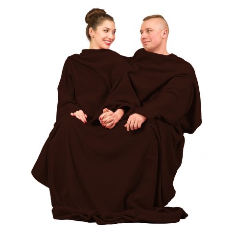 Kocyko Szlafrok dla Pary Czekolada koc z rękawami abc-shop.pl Kocyko Szlafrok dla Pary Czekolada koc z rękawami abc-shop.pl