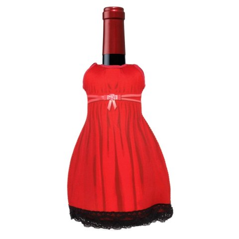 Lady diVinto Czerwony ubranko na butelkę wino abc-shop.pl Lady diVinto Czerwony ubranko na butelkę wino abc-shop.pl