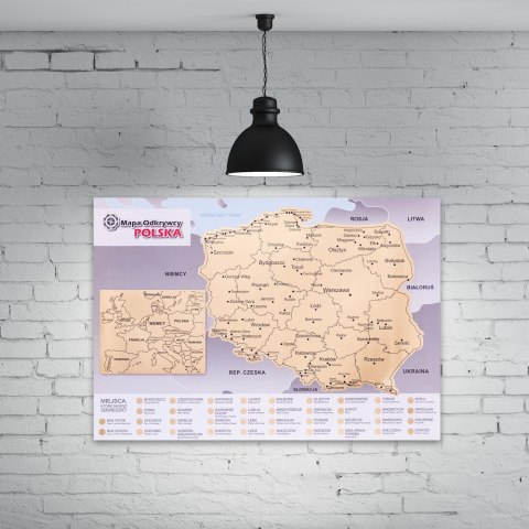 Mapa Odkrywcy Polska zdrapka PODRÓŻNIKA prezentabc-shop.pl